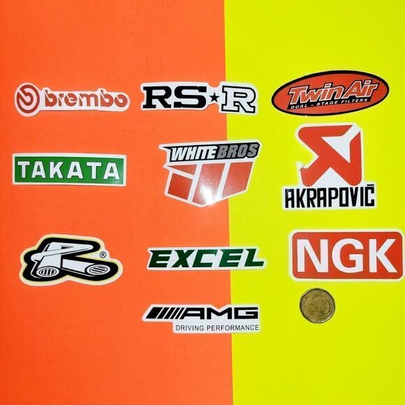 3/$20 brand new 10pcs waterproof car racer stickers - Picture 1 of 1
